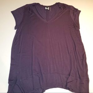 Short Sleeve Seam V-Neck T-Shirt